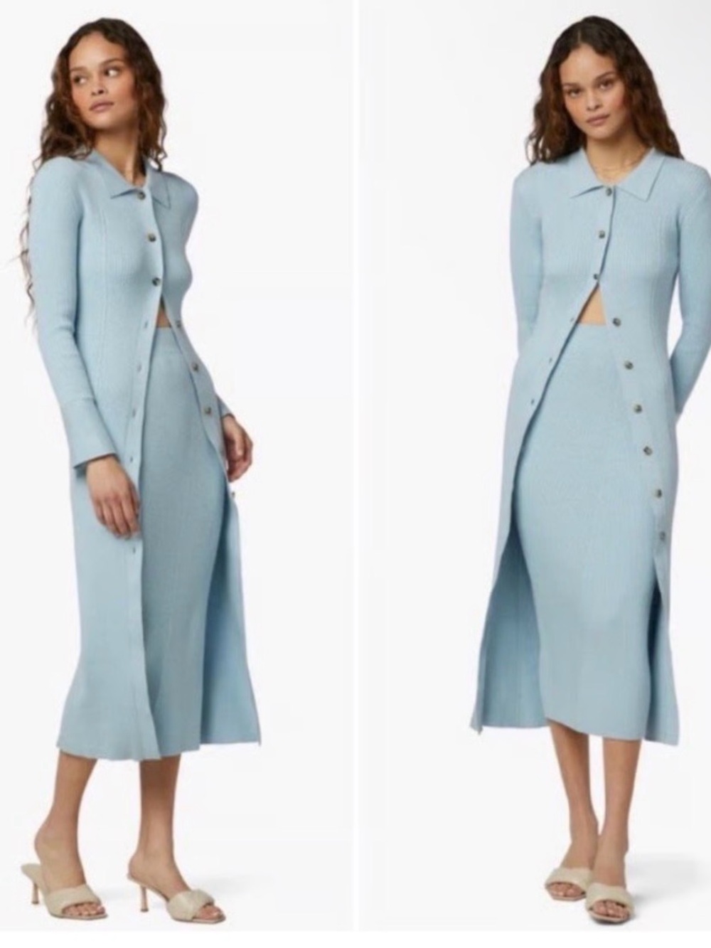 Favorite Daughter Lena Ribbed Dress Cotton Cashmere M